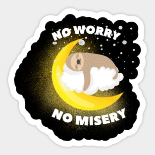 No hurry no misery - Sloth Sticker